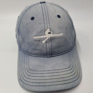 Harding-Lane Hat Strapback Blue White Distressed Needlepoint Kayak Rowing Men